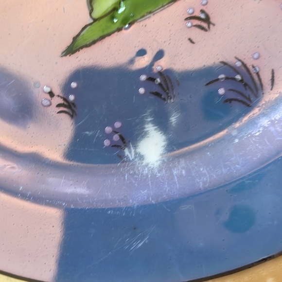 VTG set of 4 lusterware porcelain Japan plates pagoda birds scene - Picture 9 of 10